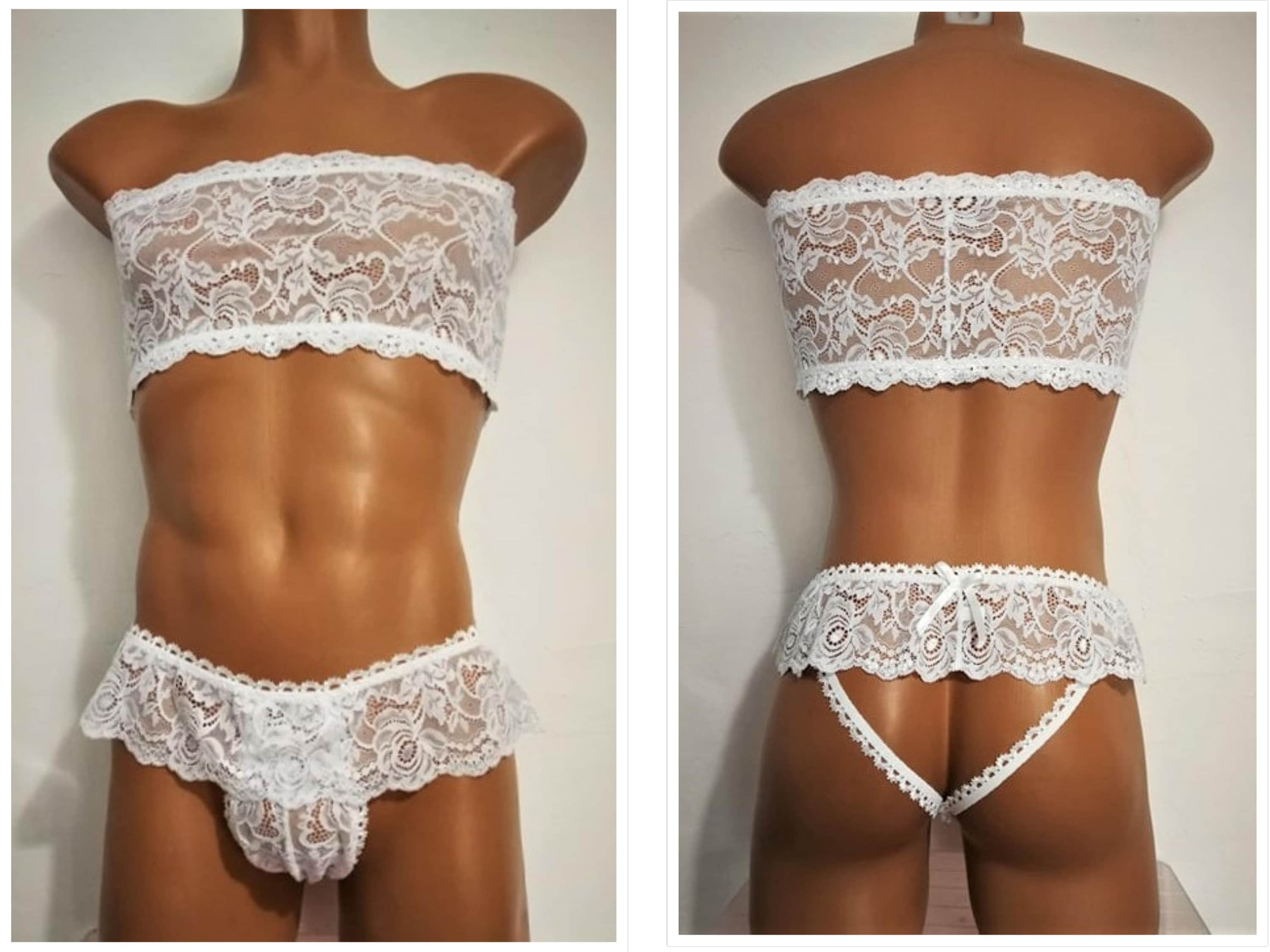 Sissy Lingerie, Men Underwear, White Lingerie, Gay Underwear