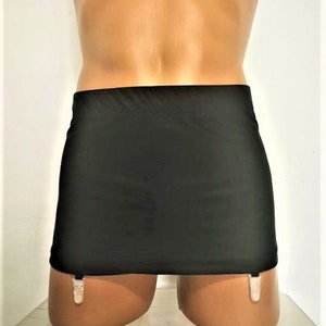 Men's Black Spandex Garter Skirt, Dance Wear image 6