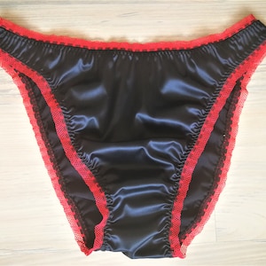 Satin Panties, Men Panties, Black Panties, Mens Sissy Lingerie, Cuckold, Satin Lingerie, Adult Baby Panties, Tranny Panties, Crossdresser