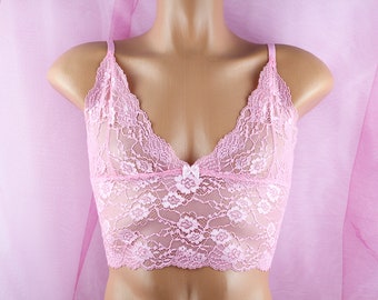 Unisex Pink Lace Sissy Bra Transgender Lingerie For Sissy Men Perfect For LGBTQ Wedding Underwear