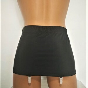 Men's Black Spandex Garter Skirt, Dance Wear image 7