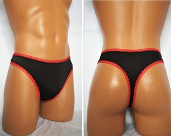 Majtki Sissy, majtki dla transwestytów, bielizna dla transseksualistów, majtki spandexowe, majtki MTF, męskie bikini, czarne majtki, majtki w dużych rozmiarach