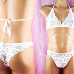 White Bikini Lingerie Set For Men/ Gay Wedding Lingerie / S, M, L, XL, XXL Sizes