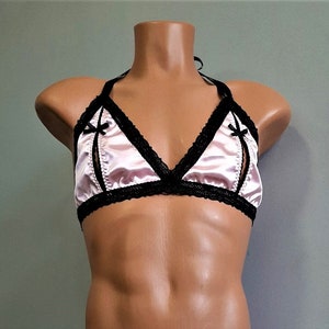 Men Bra, Sissy Bra, Transgender Bra, Sissy Lingerie, Halter Bra, Triangle Bra, Gay Bra, Crossdresser Bra, LGBTQ, Drag Queen