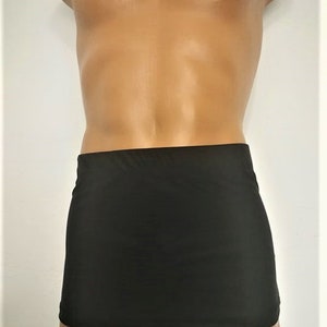 Men's Black Spandex Garter Skirt, Dance Wear image 8