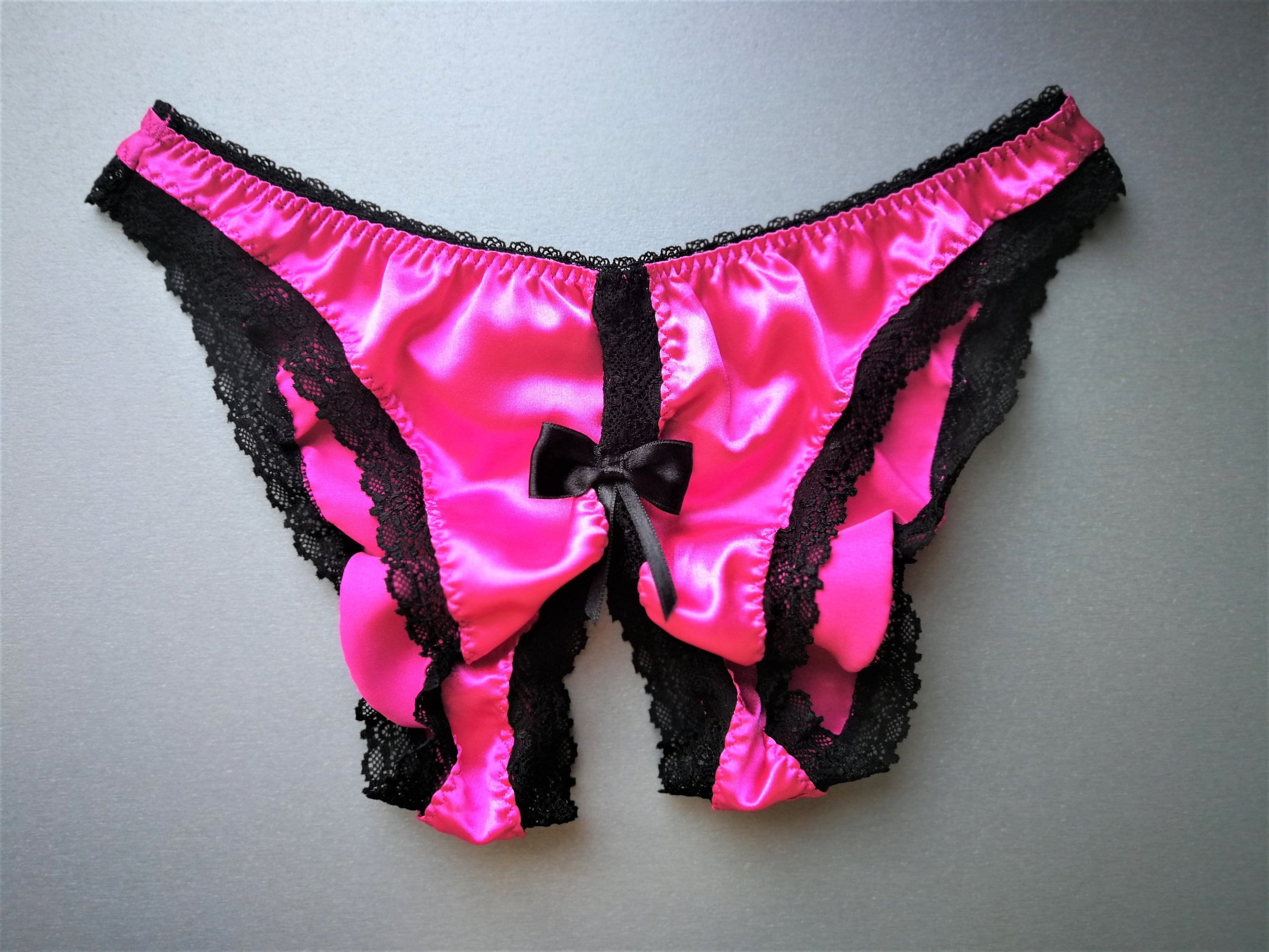 Crotchless Satin Panty Sissy Panties Open Panty Sissy