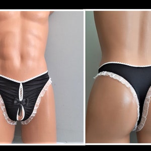 Spandex Panties, Satin Panties, Sissy Maid Panties, Sissy Lingerie, Crossdresser, Sissy Panty, Transgender Panties, Drag Queen Underwear