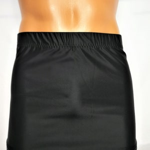 Men's Black Spandex Garter Skirt, Dance Wear image 4
