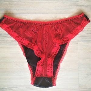 Ruffles Sissy Briefs Panties With Heart Dot Bowknot Sexy Mens