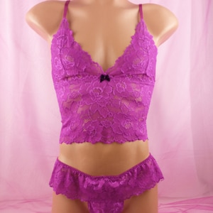 Limited Edition Sissy Lingerie For Men, Sissy Crossdresser Set, Femboy Lingerie, Open Back Panties, Men Lace Bra, Transgender Lingerie
