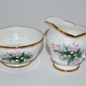 Vintage Paragon Fine Bone China Creamer and Sugar