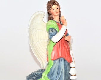 O'Well Grandeur Noel Christmas Collector's Edition Nativity Porcelain Angel of Light Kneeling With Lantern