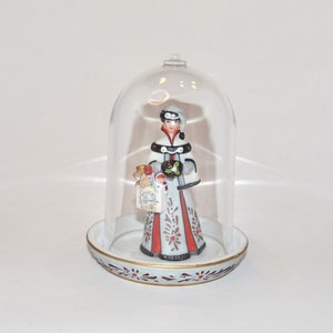 Avon 1999 Presidents Club Mrs Albee Figurine - Lady with Toys Miniature with Dome