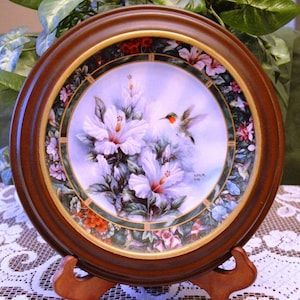 Vintage Lena Liu&#39;s Hummingbird Treasury Collection Plate &quot;The Ruby Throated Hummingbird&quot; #1981W 1st Issue
