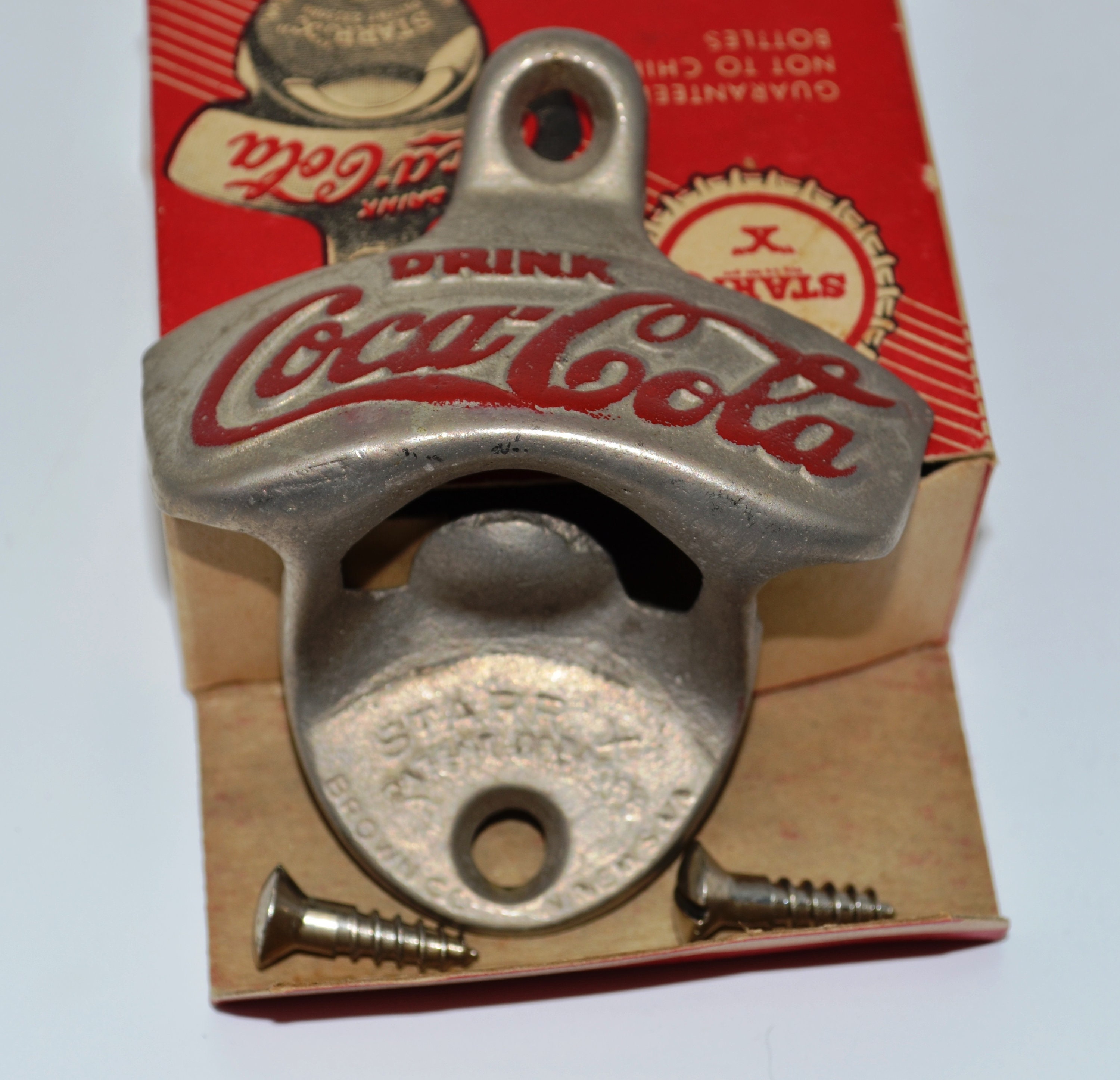 Antique Coca Cola Bottle Opener the Starr X Brown Mfg Cast Etsy