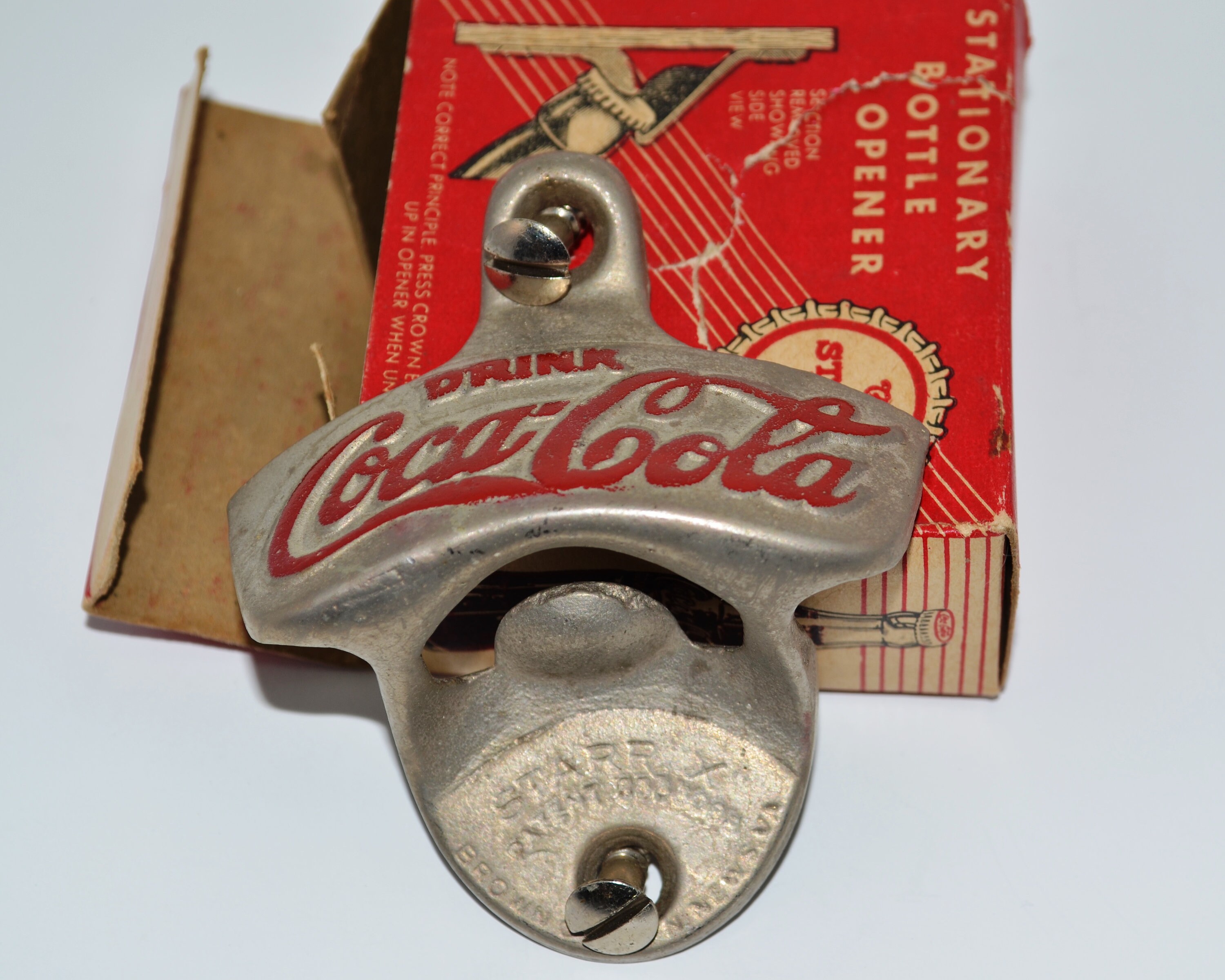 Antique Coca Cola Bottle Opener the Starr X Brown Mfg Cast Etsy