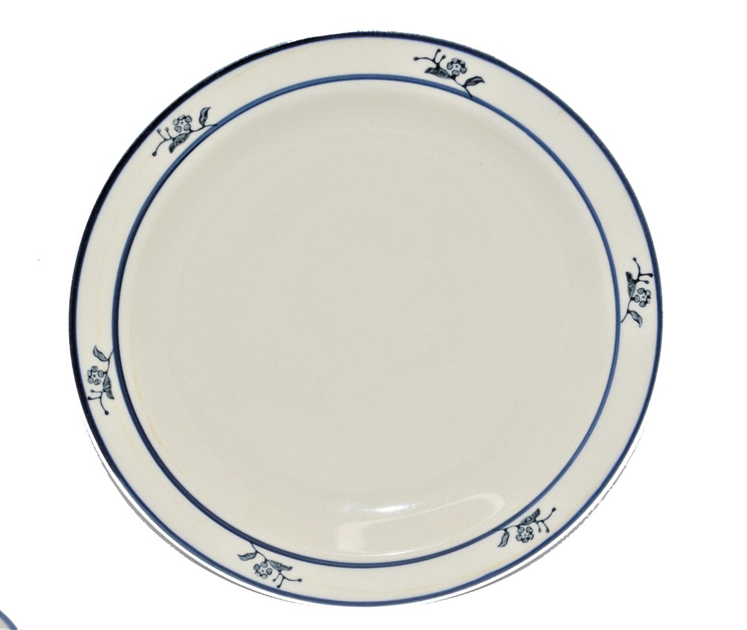 Vintage Brick Oven Stoneware Scandia Blue Salad Plates 7 Etsy