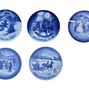 B&G Copenhagen Denmark Porcelain Collector Annual Christmas Plates 2000&#39;s