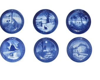 Royal Copenhagen Denmark Christmas Collection Plate 1970 to 1975 Artist Kai Lange and Sven Vestergaard
