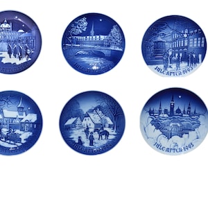 B&G Copenhagen Denmark Porcelain Collector Annual Christmas Plates 1990-1995