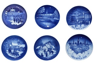 B&G Copenhagen Denmark Porcelain Collector Annual Christmas Plates 1990-1995