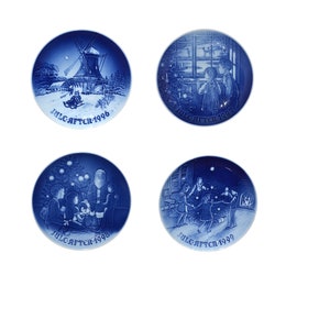 B&G Copenhagen Denmark Porcelain Collector Annual Christmas Plates 1996-1999