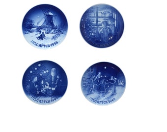 B&G Copenhagen Denmark Porcelain Collector Annual Christmas Plates 1996-1999