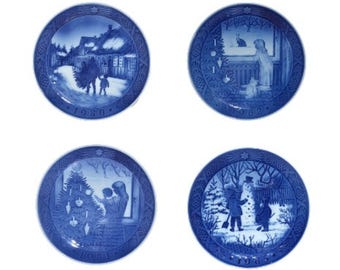 Royal Copenhagen Denmark Christmas Collection Plate 1980s Artist Kai Lange