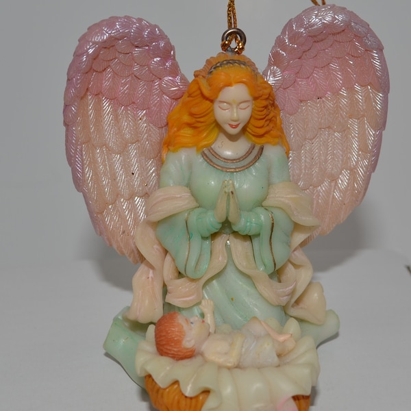 1997 Seraphim Angel with Baby Jesus Ornament Figurine by Luster Fame LTD