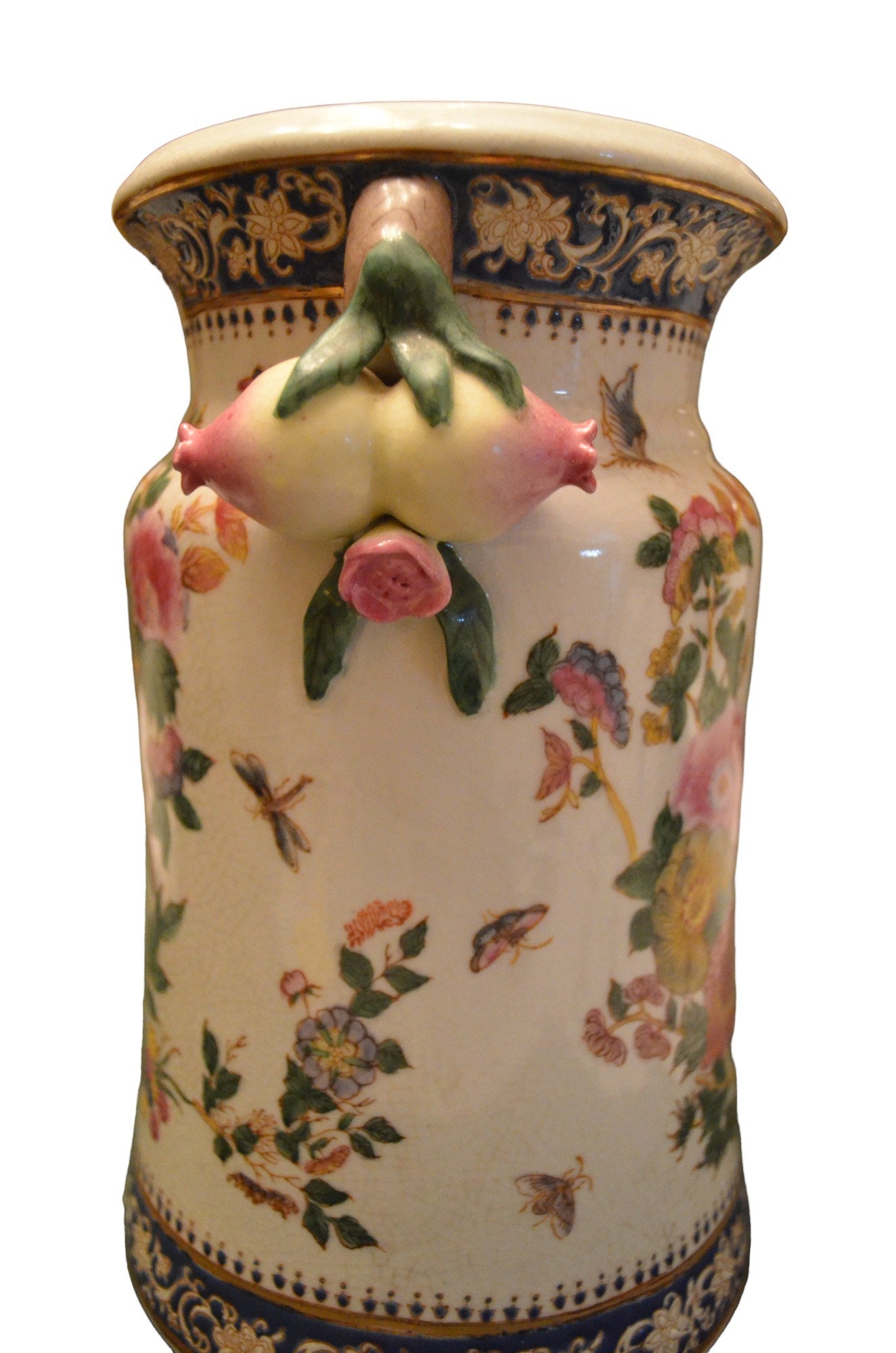 WL 1895 ウォン・リー磁器 ブロンズ 豪華な大きなボウル WWTT372 WL 1895 Wong Lee Large Urn/vase - Etsy