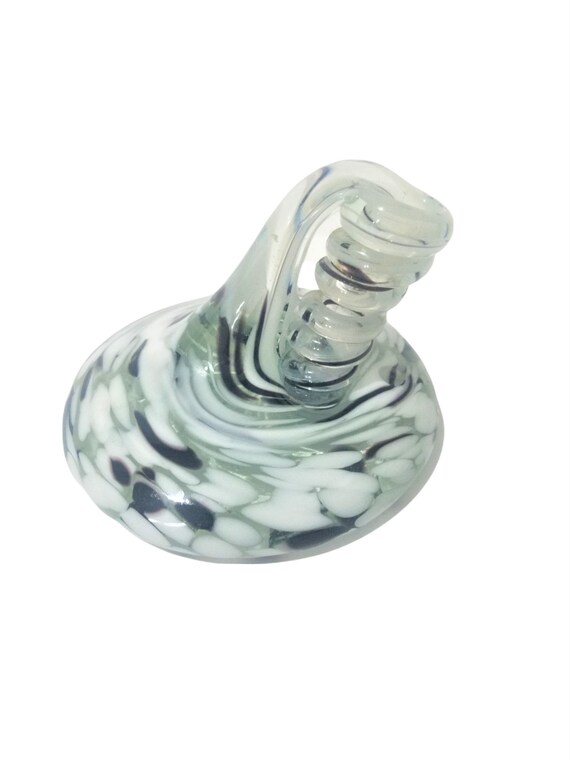 Handblown Art Glass Pen Holder Paperweight Corkscrew Spiral Etsy