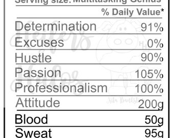 Download Nutrition facts svg | Etsy