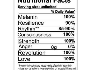 Download Black Queen Nutritional Facts | Etsy
