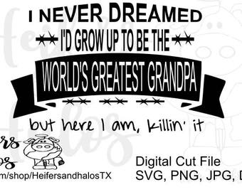 Download World's greatest dad nutritional facts svg cut file | Etsy