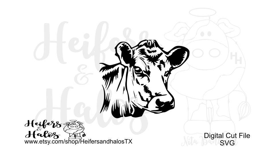 Download Cow head svg pdf png eps dxf cut file for cricut and | Etsy