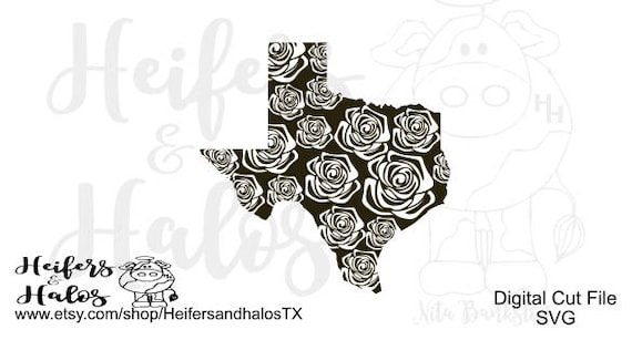 Download Texas Rose svg cut file for cricut silhouette use for | Etsy