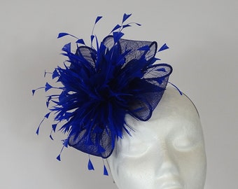 Unique Cobalt Blue Fascinator, Lightweight Headpiece, Wedding Fascinator, Ladies Headpiece, Race Day, Fascinator for Races, Formal Event