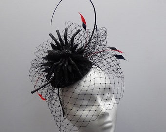 Spider web effect fascinator perfect costume accessory for a spooky Halloween party