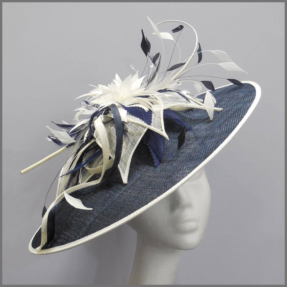 hats for weddings feather hat special occasion hat large silver hat Mother of the bride hat mother of the groom hat Royal Ascot hat