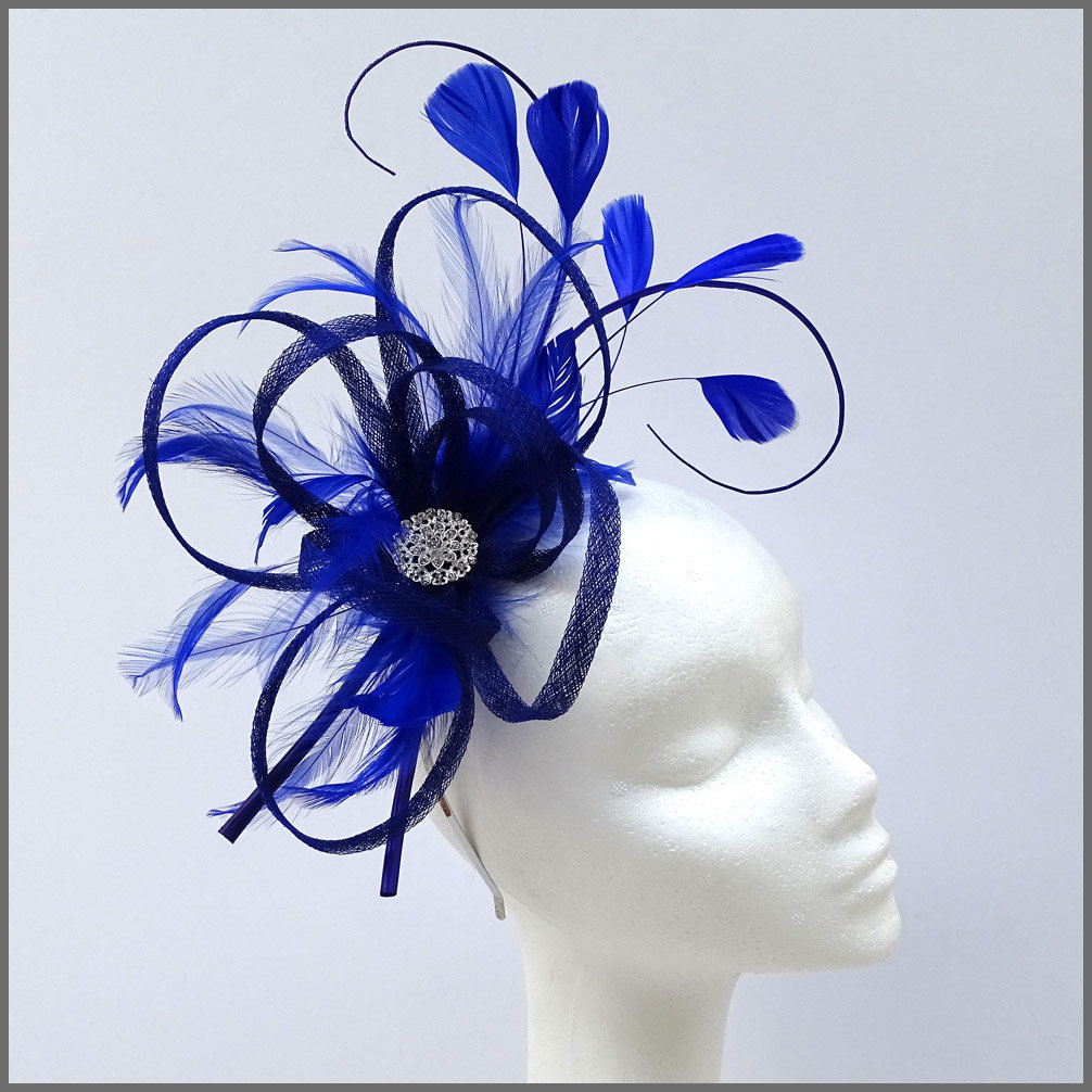 Large Lightweight Feather Fascinator 
