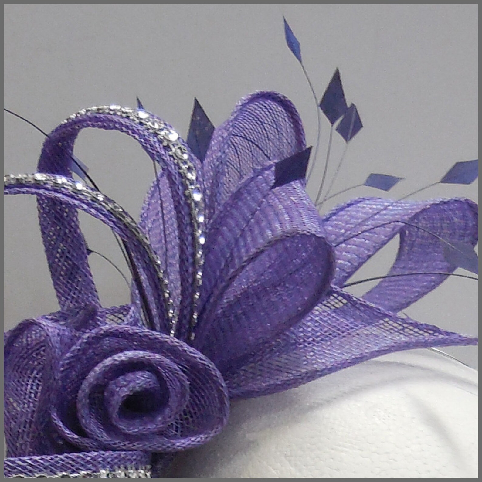 Purple Fascinator Formal Headpiece Ladies Day Floral Etsy