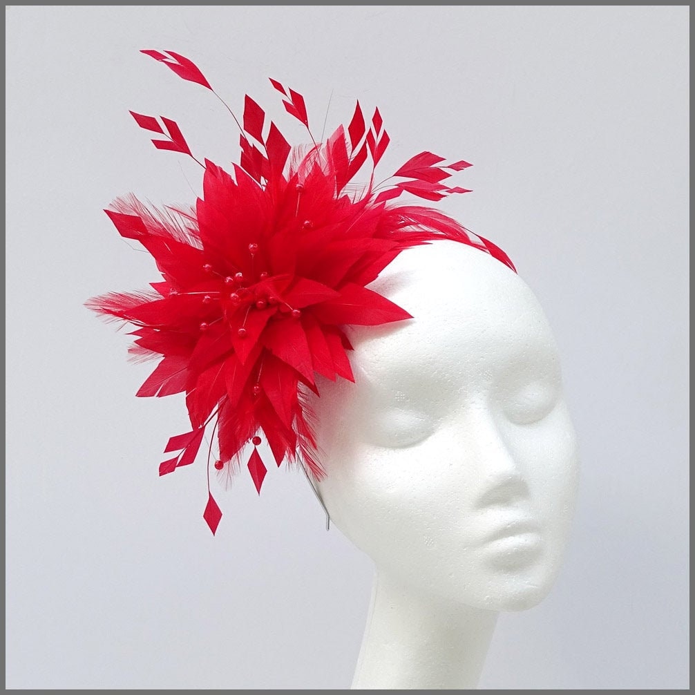 Feather Fascinator Unique Headpiece 