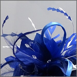 Elegant Navy & Cobalt Blue Fascinator Hat Mother of the Bride - Etsy