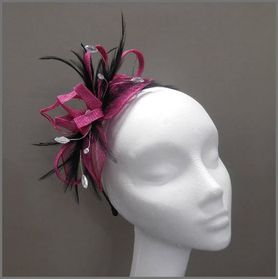 Headband Fascinator Small Magenta 
