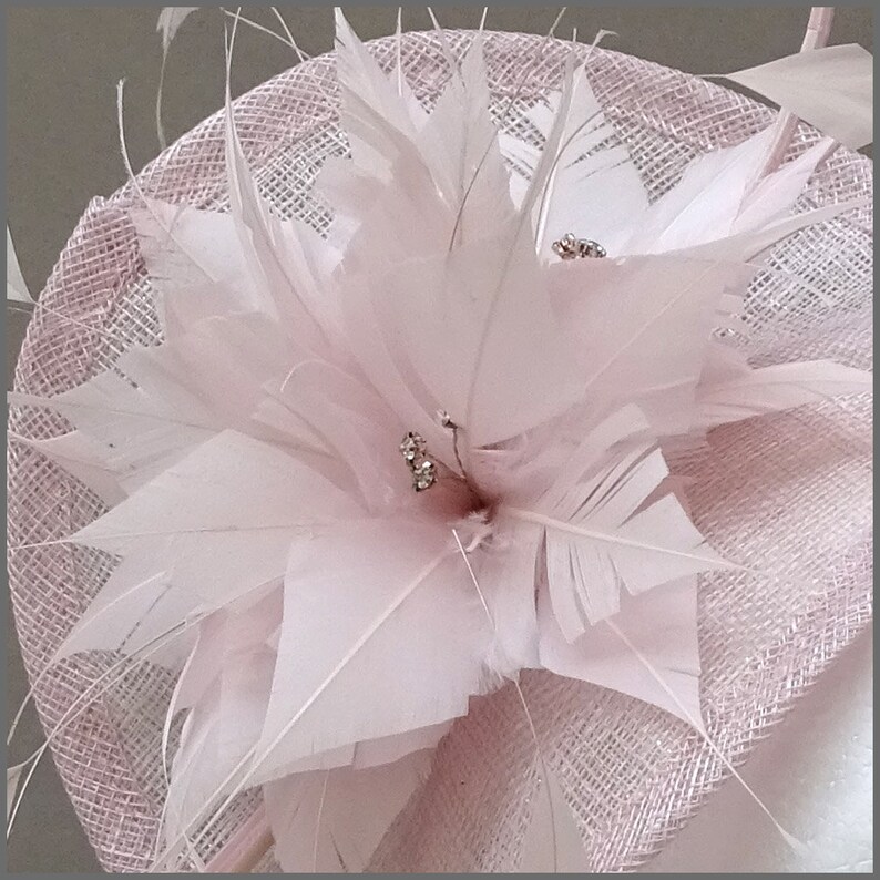 Blush Pink Floral Fascinator Hatinator for Weddings Ladies Etsy