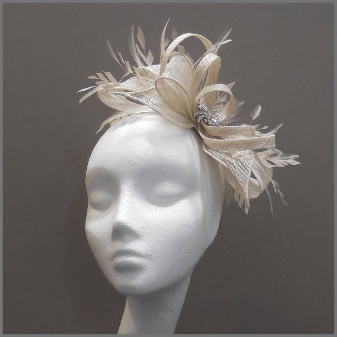Special Occasion Fascinator Oyster Feather Fascinator - Etsy
