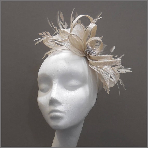 Special Occasion Fascinator Oyster 