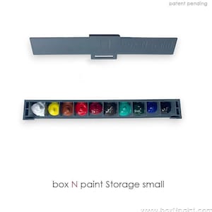 Box N Paint STORAGE small. Fresh paint storage ready to paint anytime. Plein air artist tool. Artist gift. Paint saver for oil painters image 1