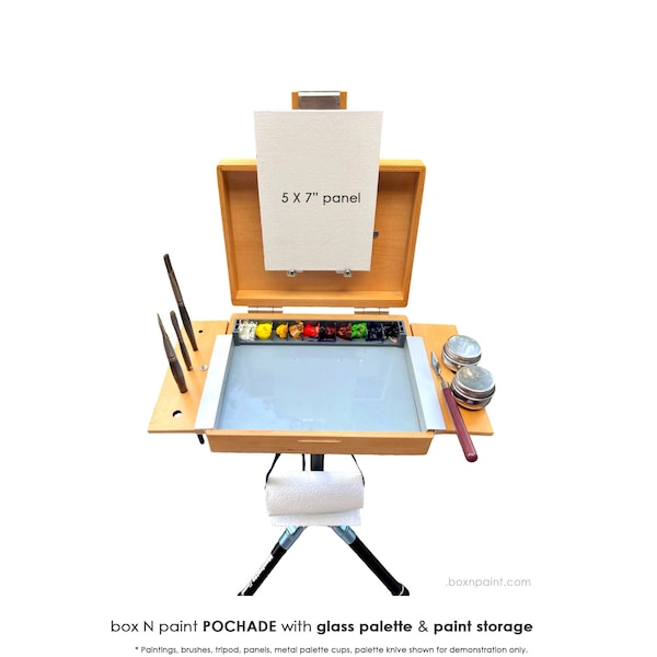 Portable Maple Wood Pochade Box – Compact Plein Air Easel
