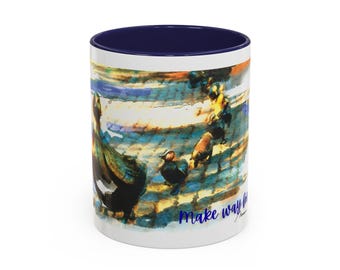 Boston Ducklings Coffee Mug: Whimsical Public Garden Artwork